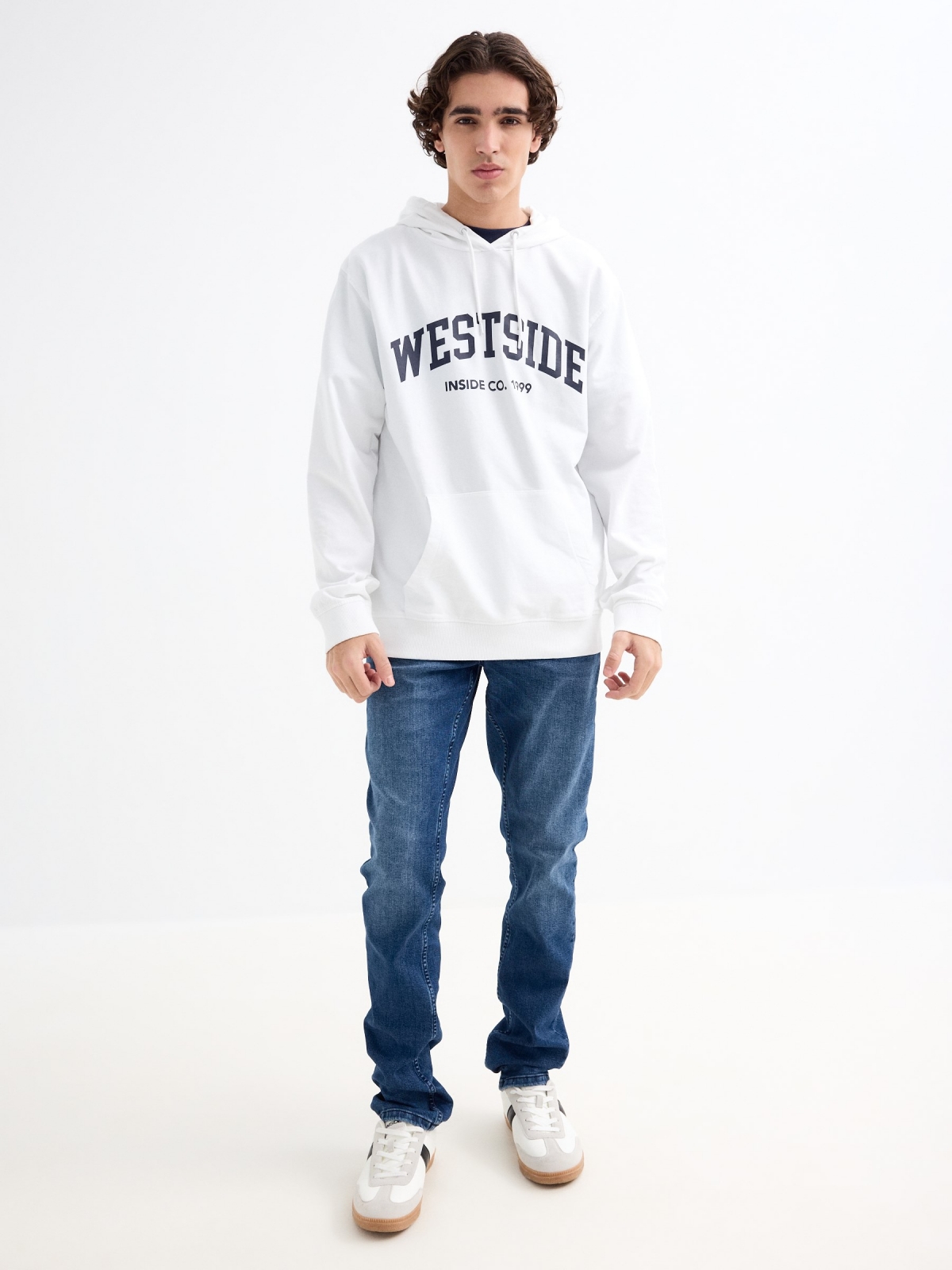 Sweatshirts Westside branco vista geral frontal
