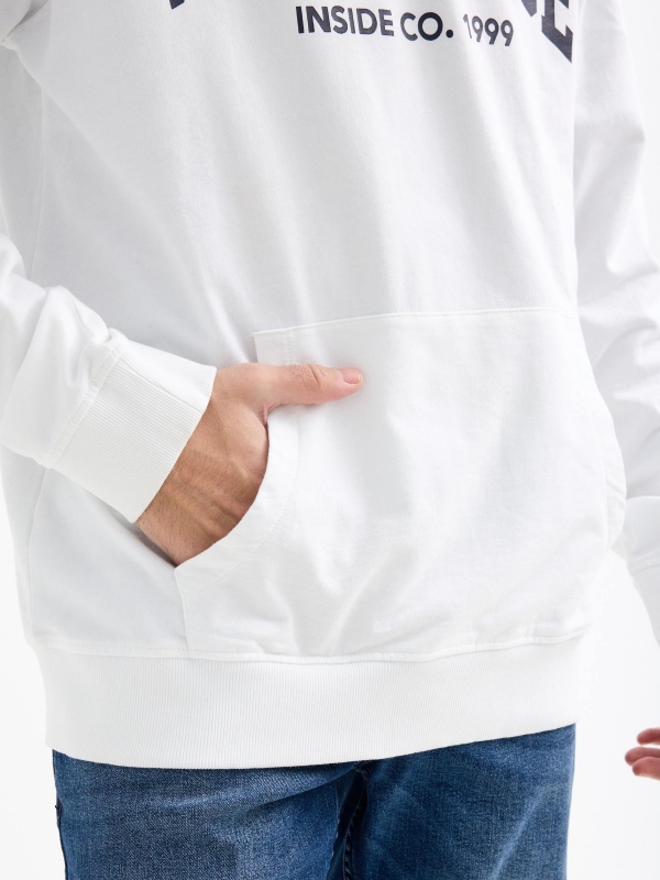 Sweatshirts Westside branco vista detalhe