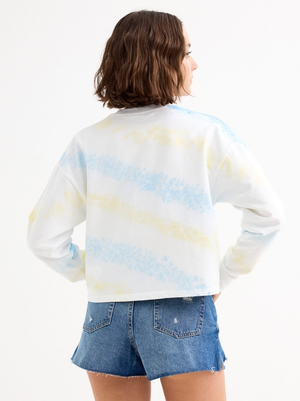 Keep Dreaming crop sweatshirt multicolor middle back view