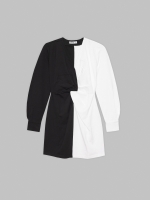 %Pto% Vestido mini bicolor negro vista frontal