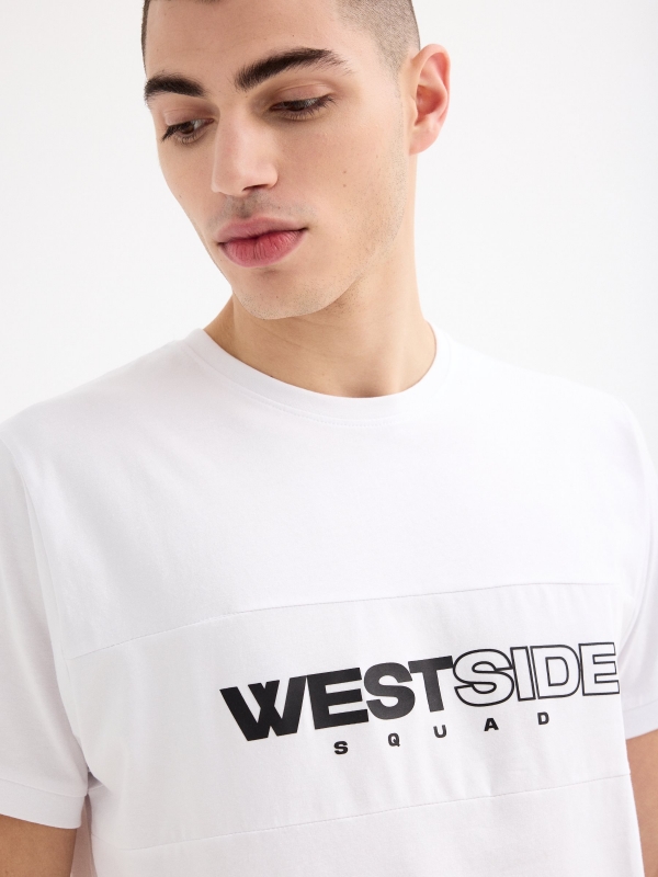 Camiseta Westside blanco vista detalle