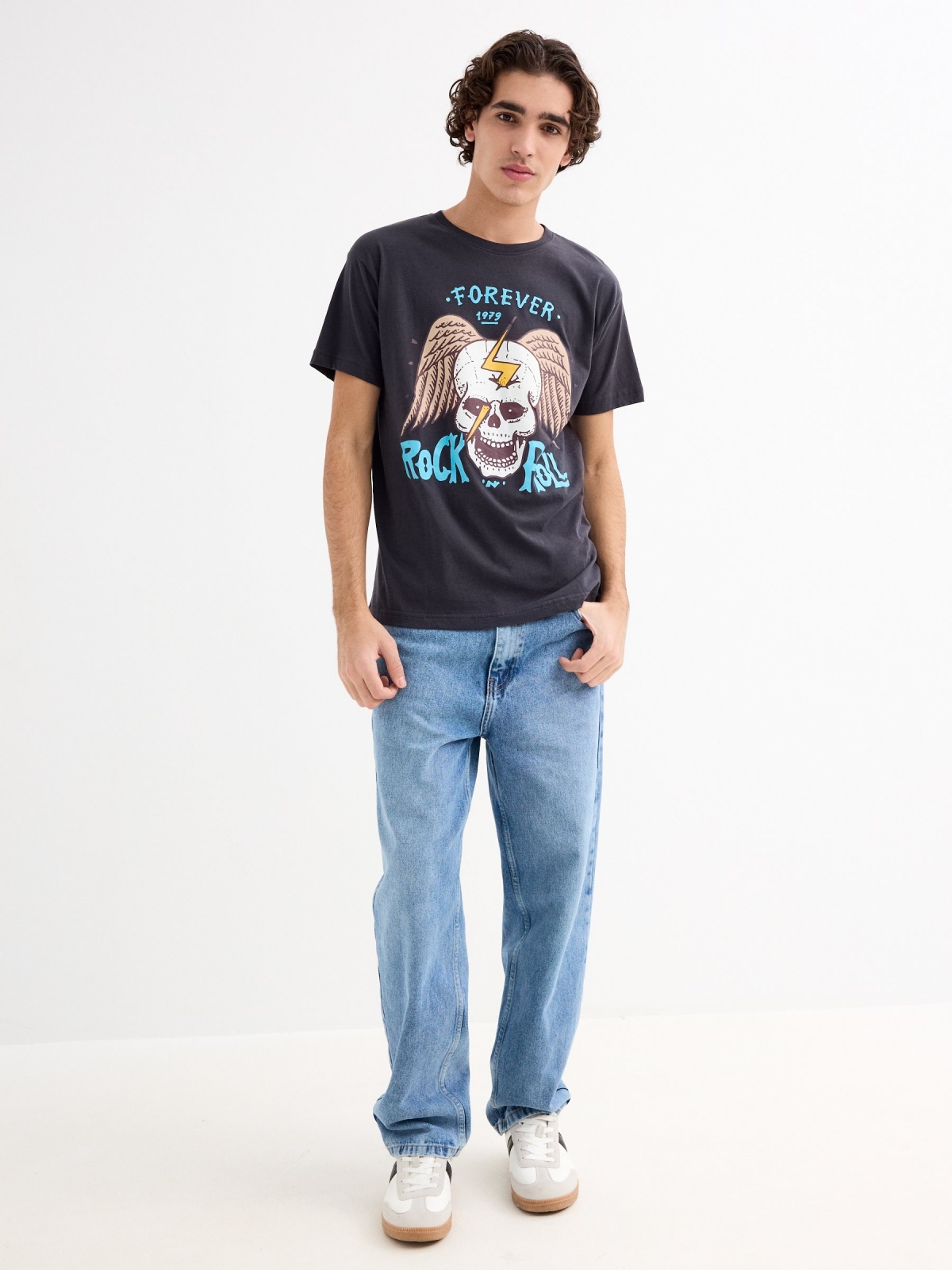 Forever Rock T-shirt dark grey general front view