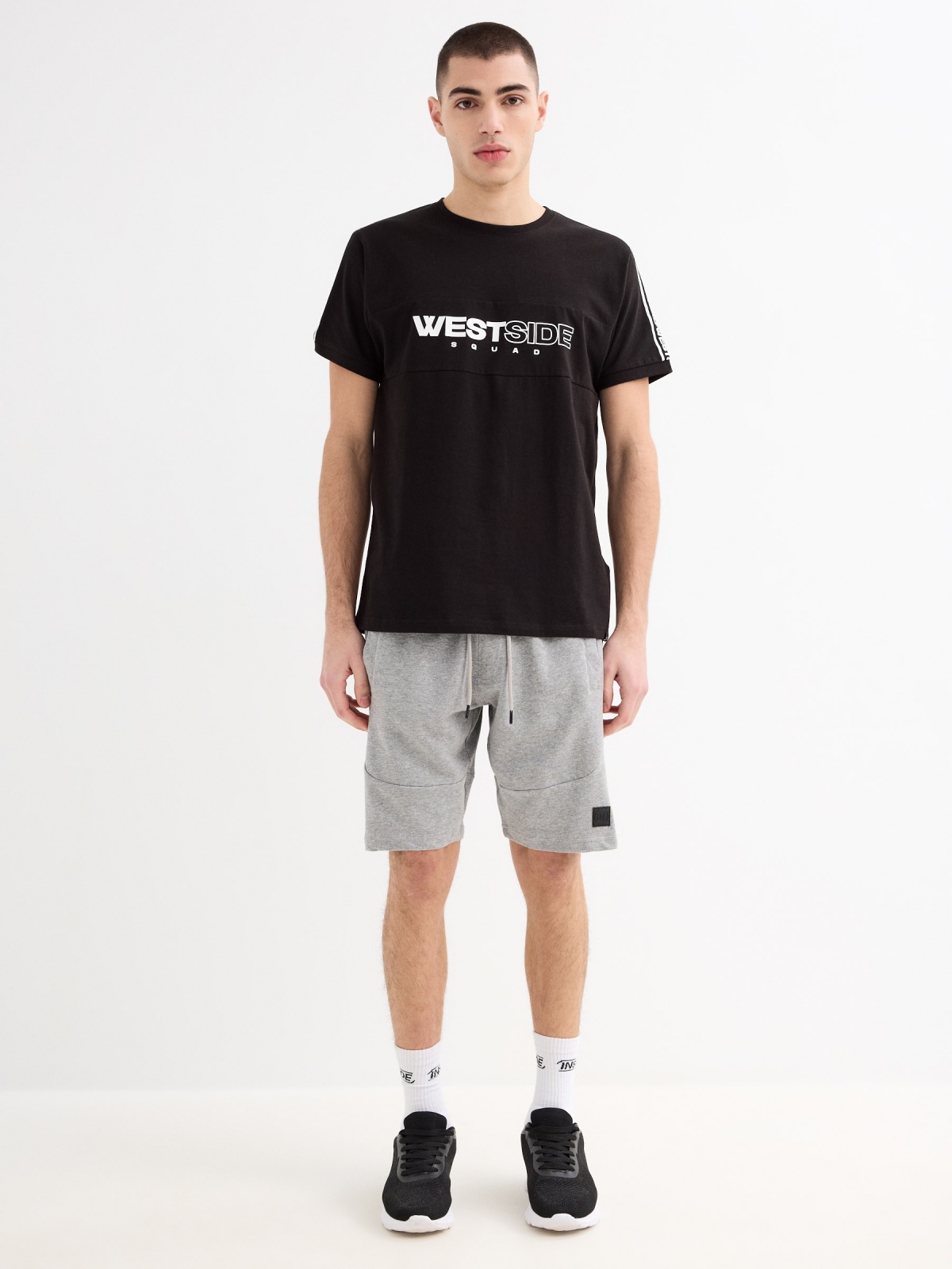 T-shirt Westside preto vista geral frontal