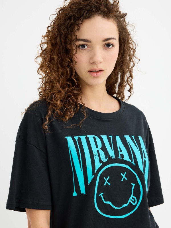 Nirvana t-shirt black detail view