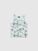 %Pto% Tropical tank top with pocket white front view