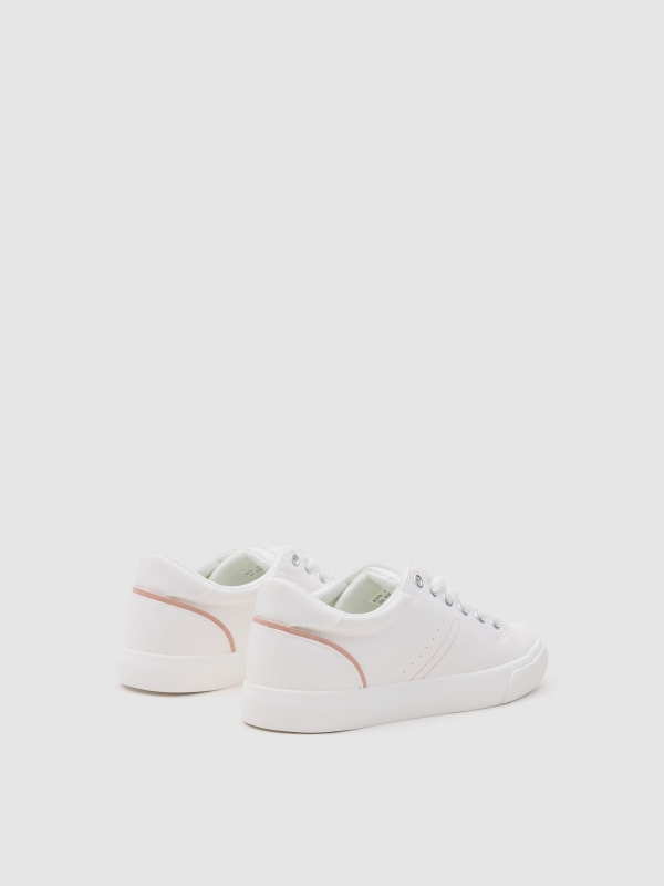 Basic Casual Sneaker off white 45º back view