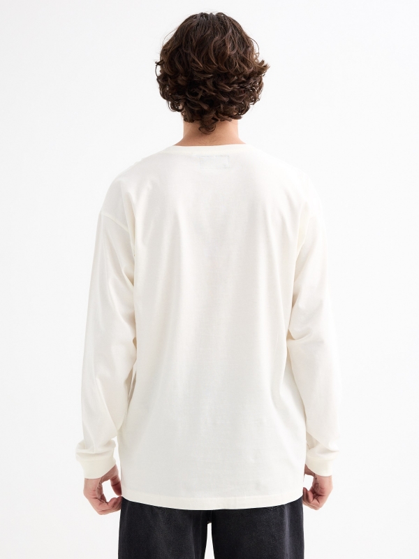 Long sleeve shirt sand middle back view