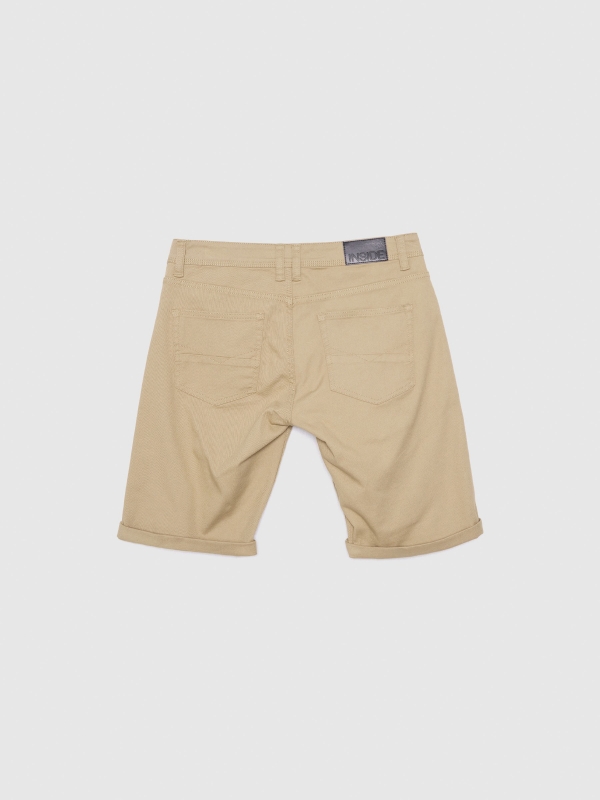 Bermuda short with five pockets beige detail view