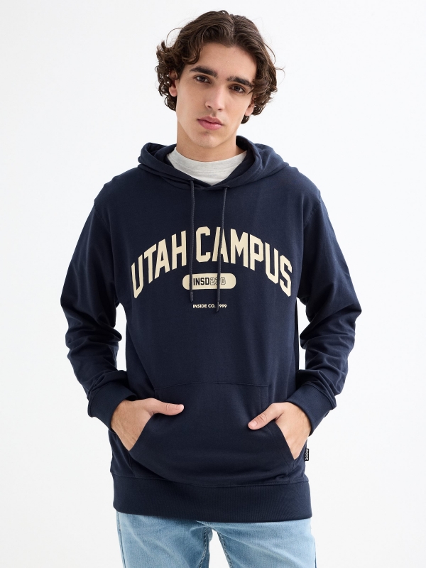 University Sweatshirt navy middle front view