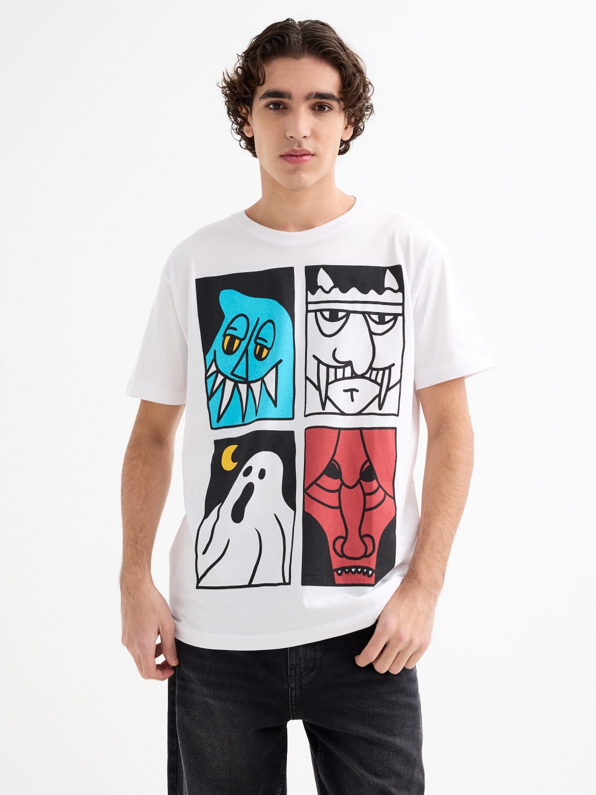 Camiseta de manga curta Monstros