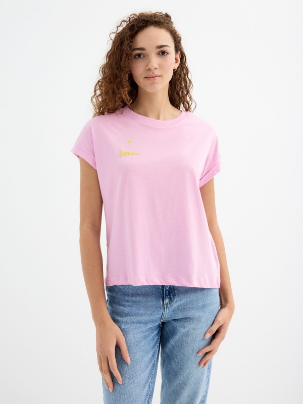 Camiseta More Summer magenta vista media frontal