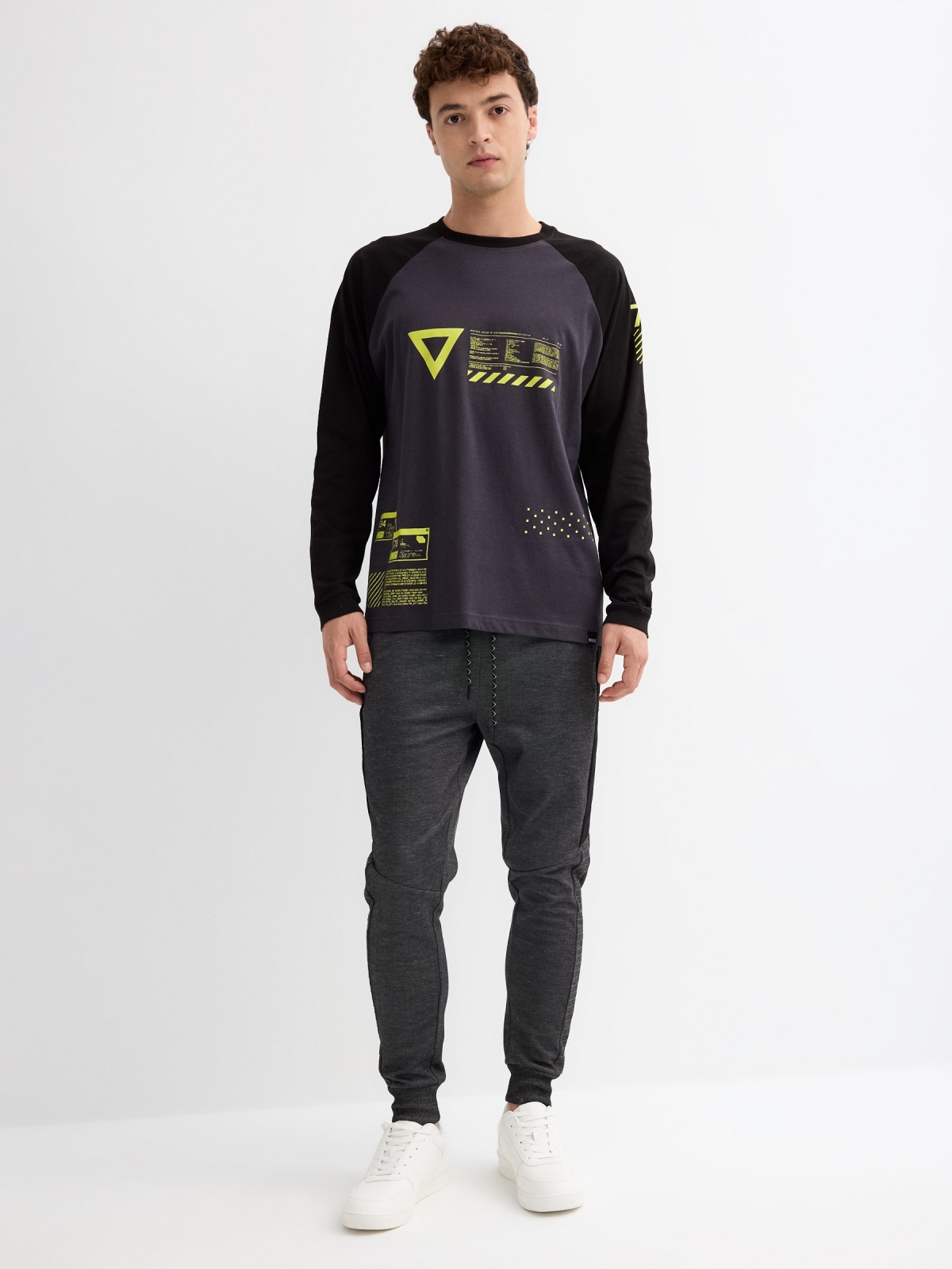 Jogger pants black general front view