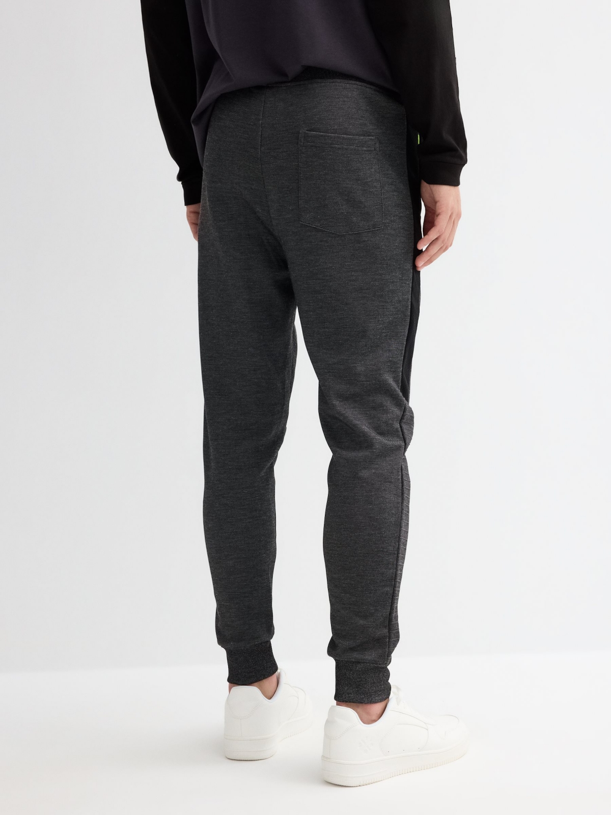 Jogger pants black middle back view