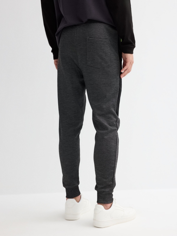 Jogger pants black middle back view