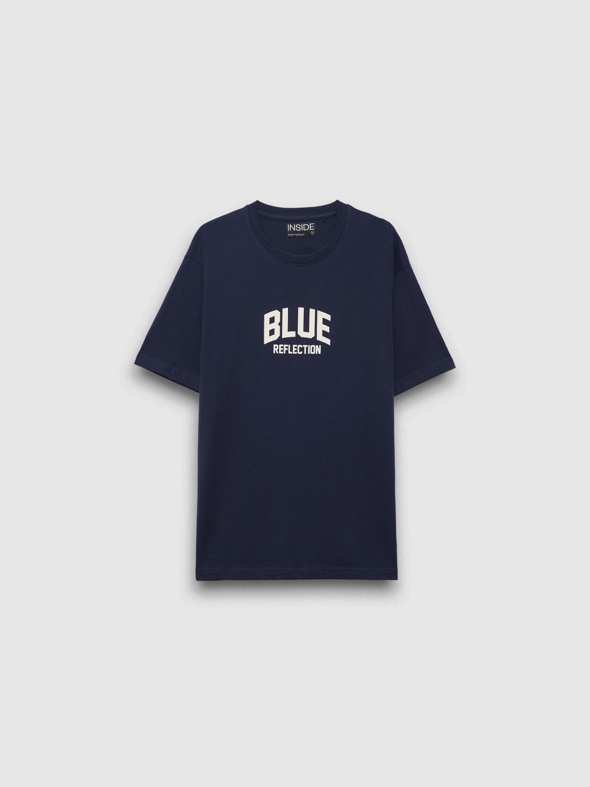 %Pto% Short sleeve t-shirt Blue Reflection navy front view
