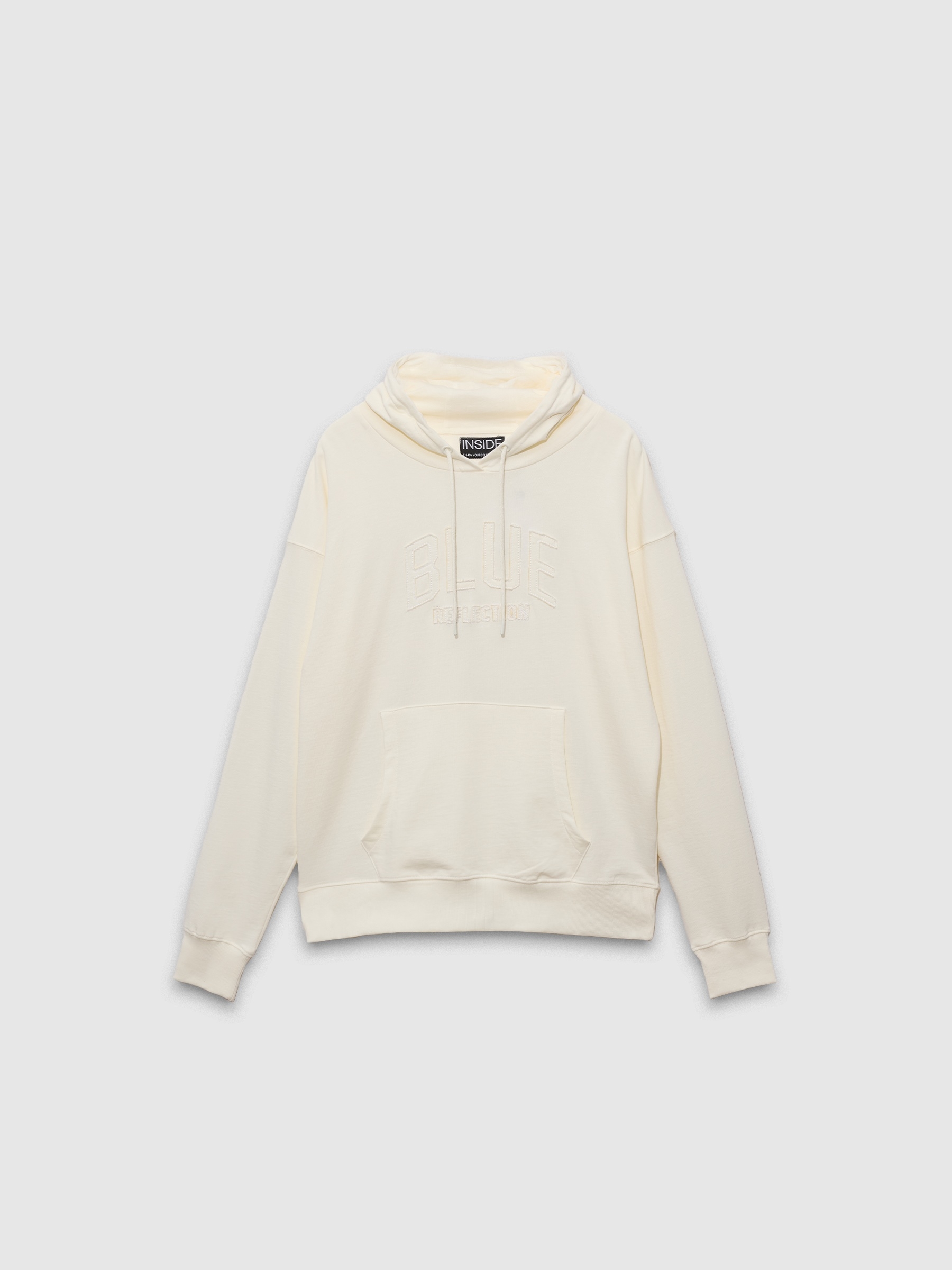 Blue Reflection hoodie off white middle front view