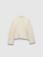 %Pto% Perkins collar jersey off white front view