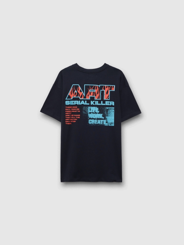 Camiseta Arscidium azul marinho vista traseira