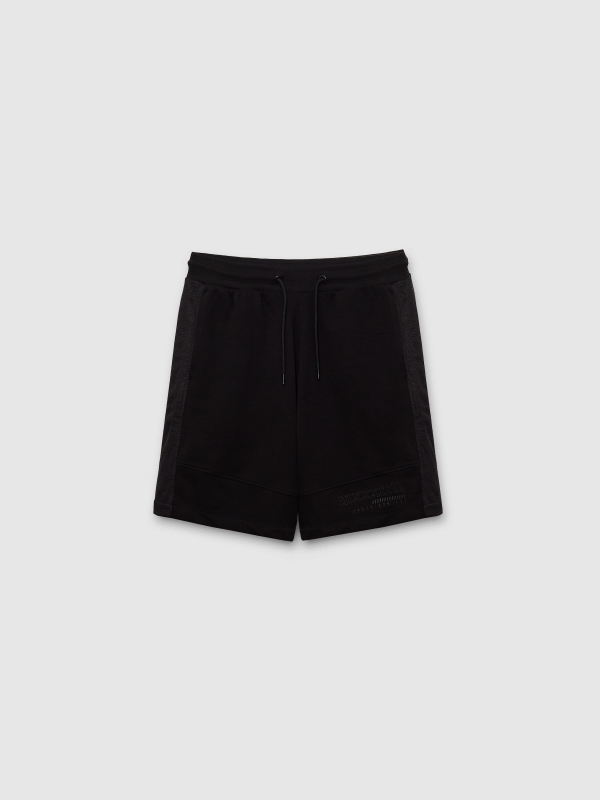  Bermuda jogger sporty negro vista frontal