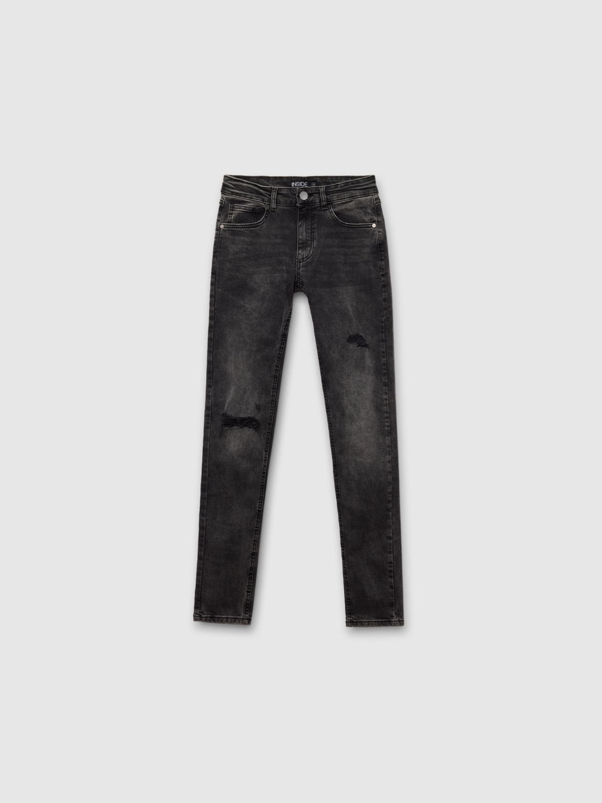  Super slim jeans dark grey front view