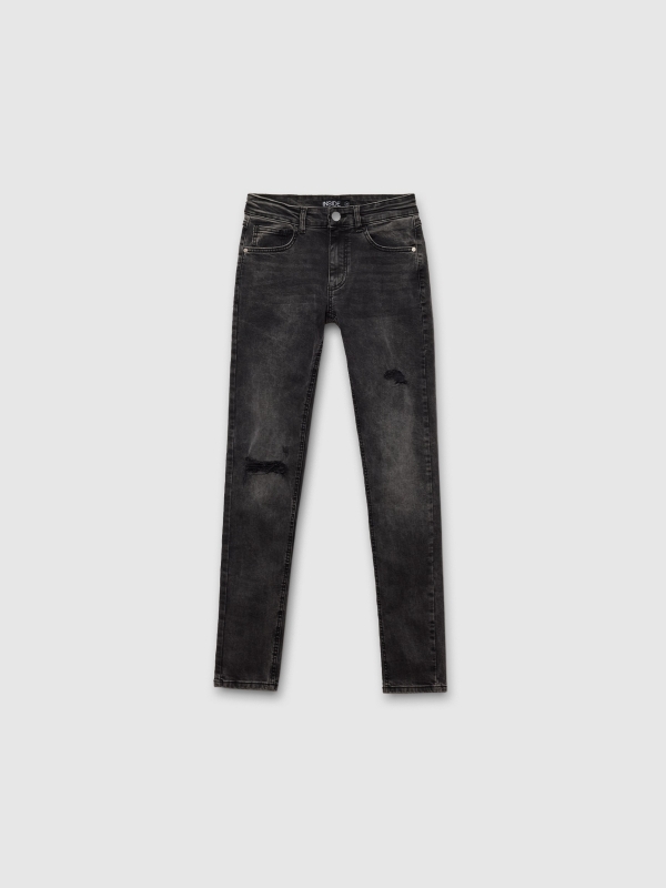  Super slim jeans dark grey front view