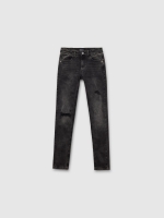 %Pto% Super slim jeans dark grey front view