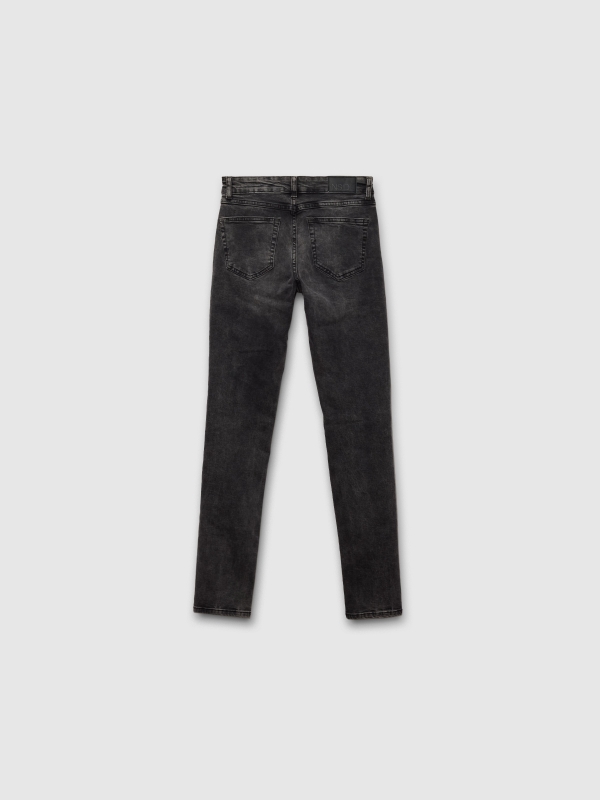 Jeans super slim gris oscuro vista trasera