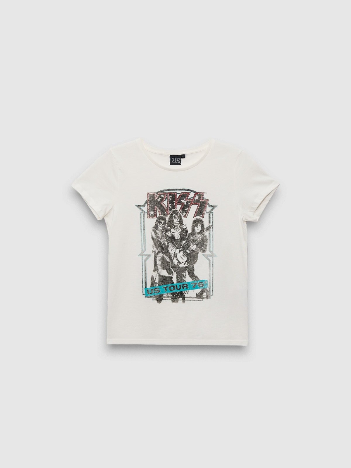  KISS t-shirt off white front view