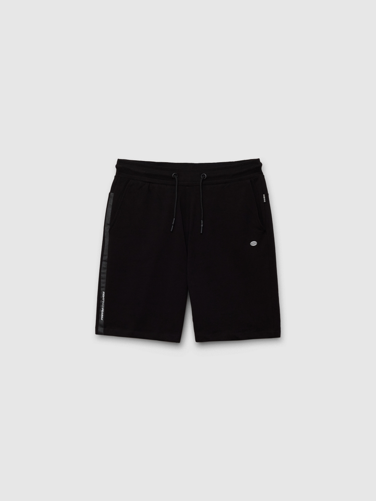  Bermuda Jogger Plush black black front view