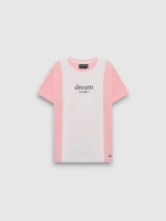 %Pto% Camiseta Color Block rosa vista frontal