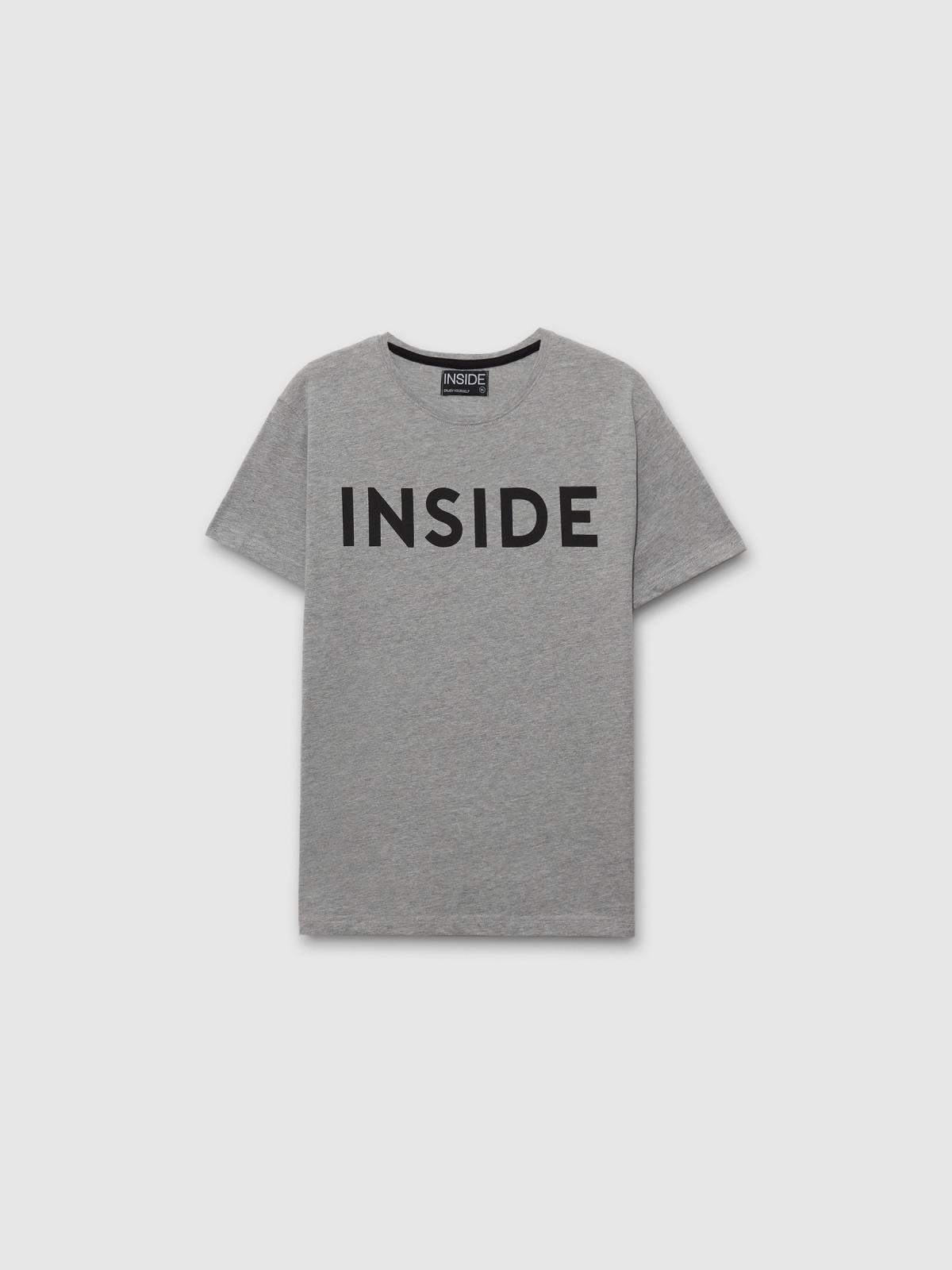  Camiseta básica "INSIDE" melange medio vista frontal