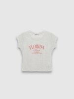 %Pto% Camiseta manga corta Florida melange claro vista frontal