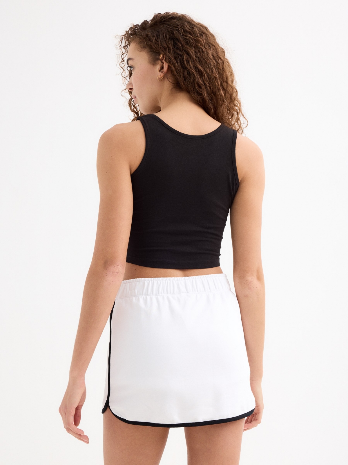 Sport culottes Paris white middle back view