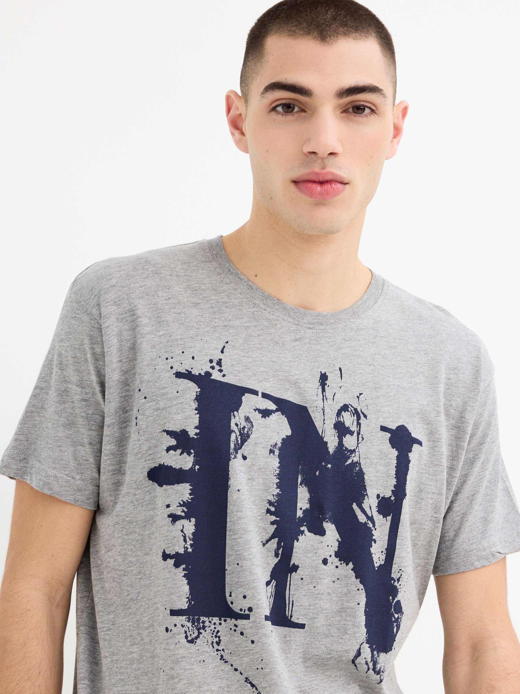Camiseta manga corta estampado Inside melange medio vista media frontal