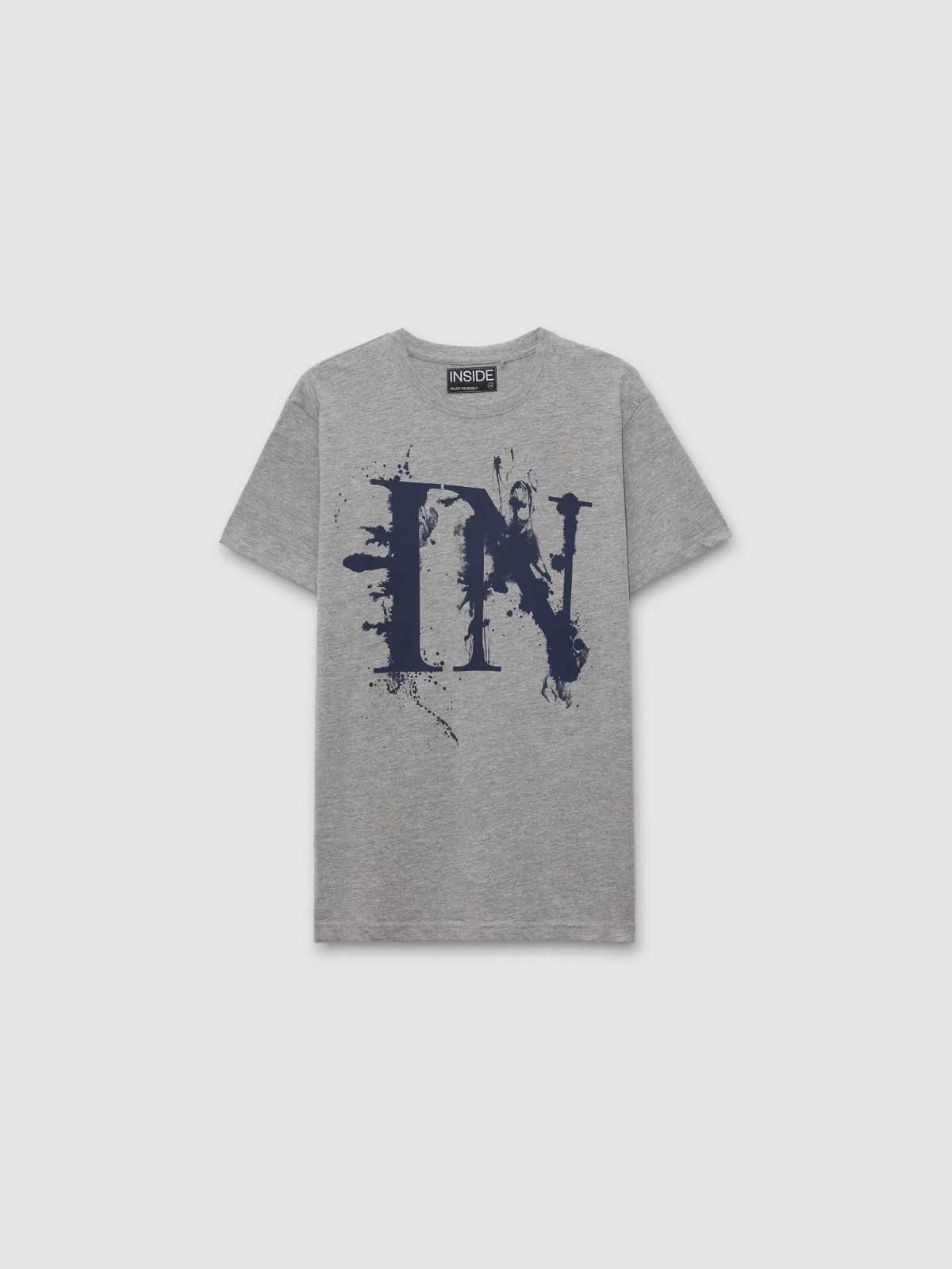 %Pto% Camiseta manga curta estampada Inside melange meio vista frontal