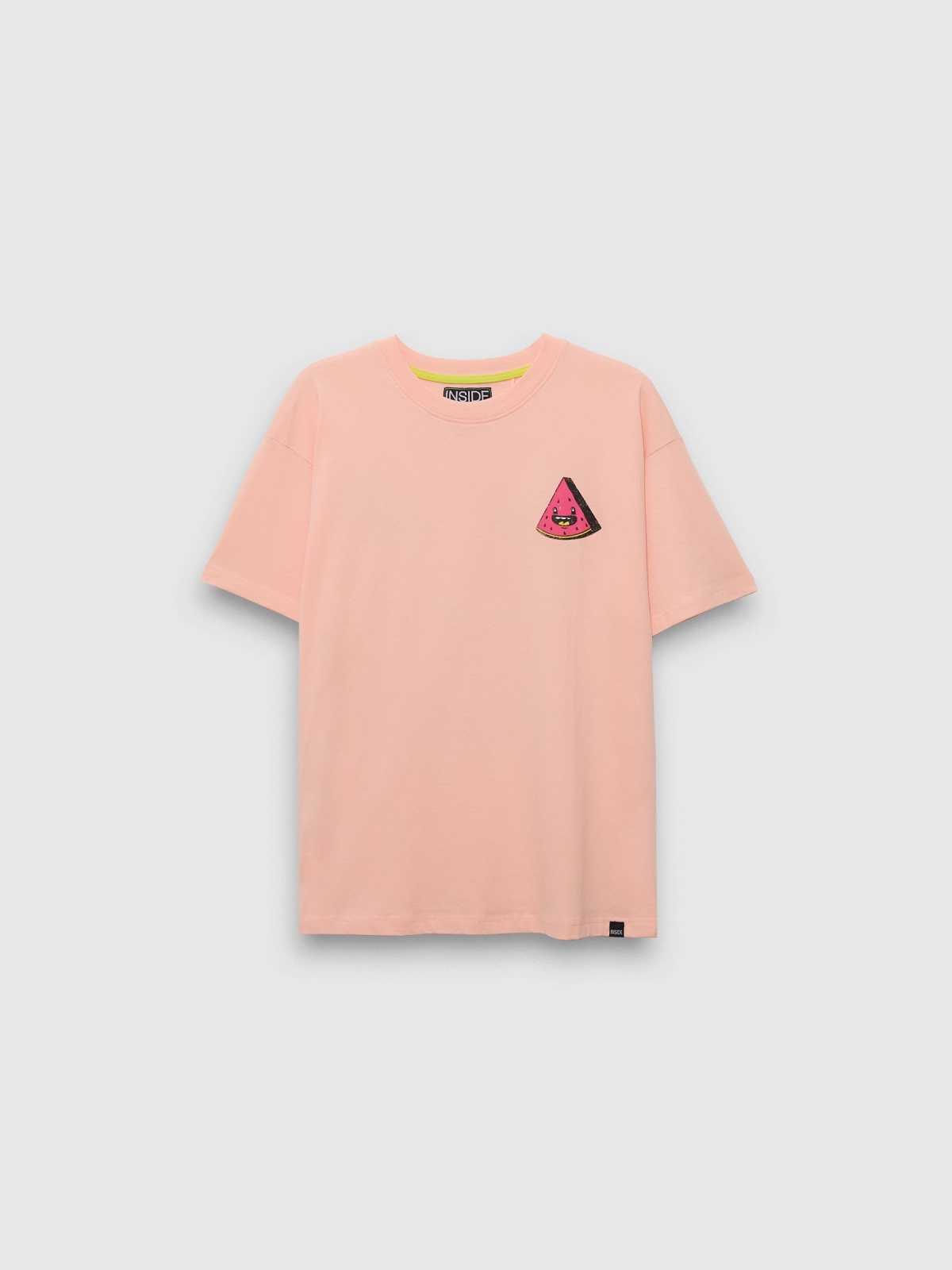  Short sleeve watermelon t-shirt peach front view