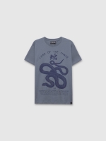 %Pto% Camiseta manga corta Snake azul vista frontal