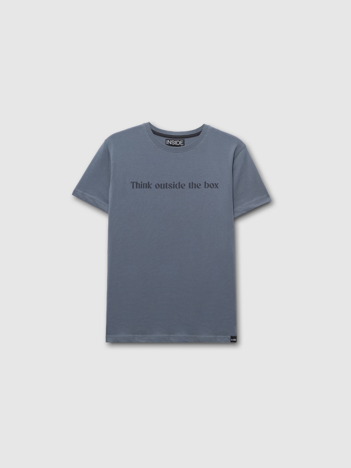  Camiseta manga corta Think Outside azul vista frontal