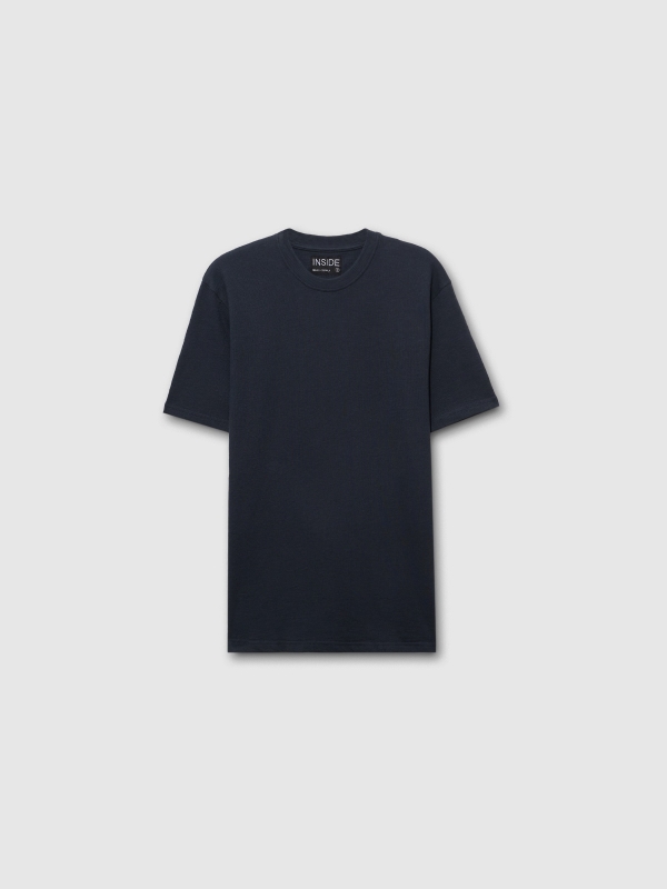  Short sleeve jersey fabric t-shirt navy front view