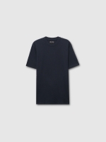 %Pto% Camiseta manga corta tejido jersey azul marino vista frontal