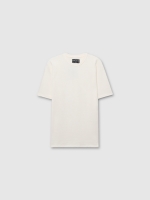 %Pto% Short sleeve jersey fabric t-shirt off white front view