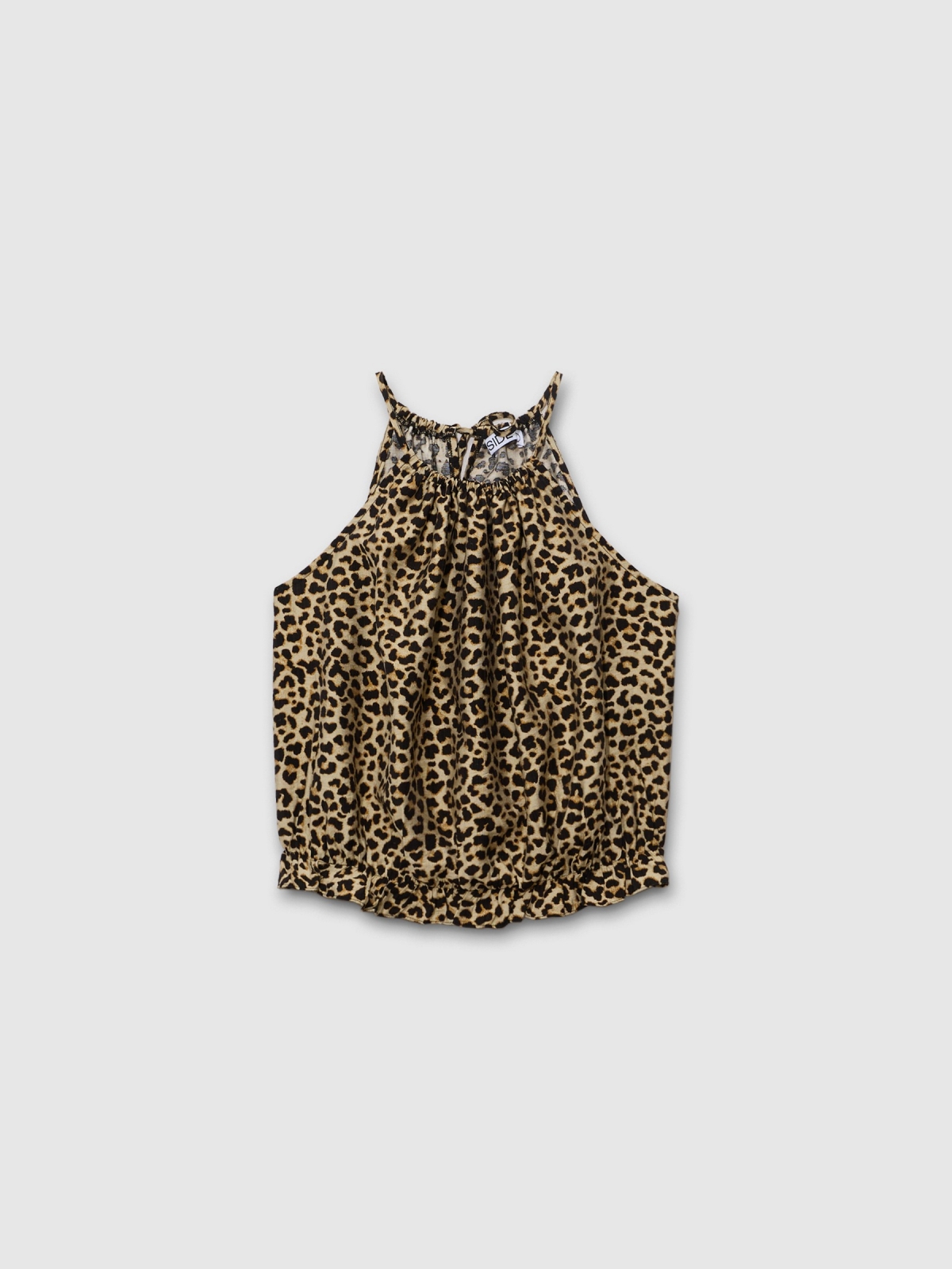  Animal print blouse multicolor front view