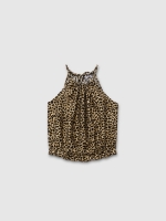 %Pto% Animal print blouse multicolor front view