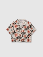 %Pto% Camisa crop veraniega multicolor vista frontal