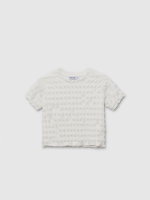 %Pto% Camiseta de manga curta Smock off white vista frontal