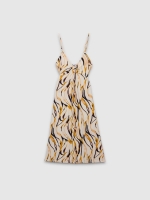 %Pto% Vestido midi tirantes arena vista frontal