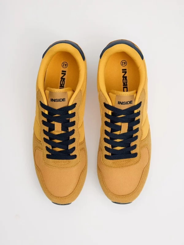 Zapatillas bajas casual mostaza mostaza vista cenital