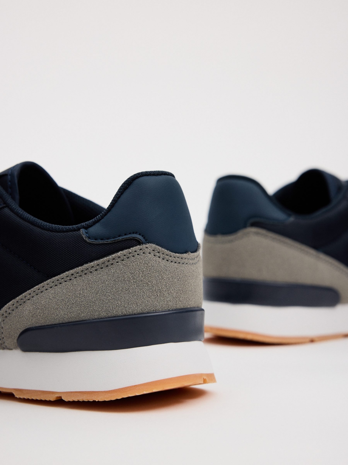 Navy Blue casual low sneakers navy detail view