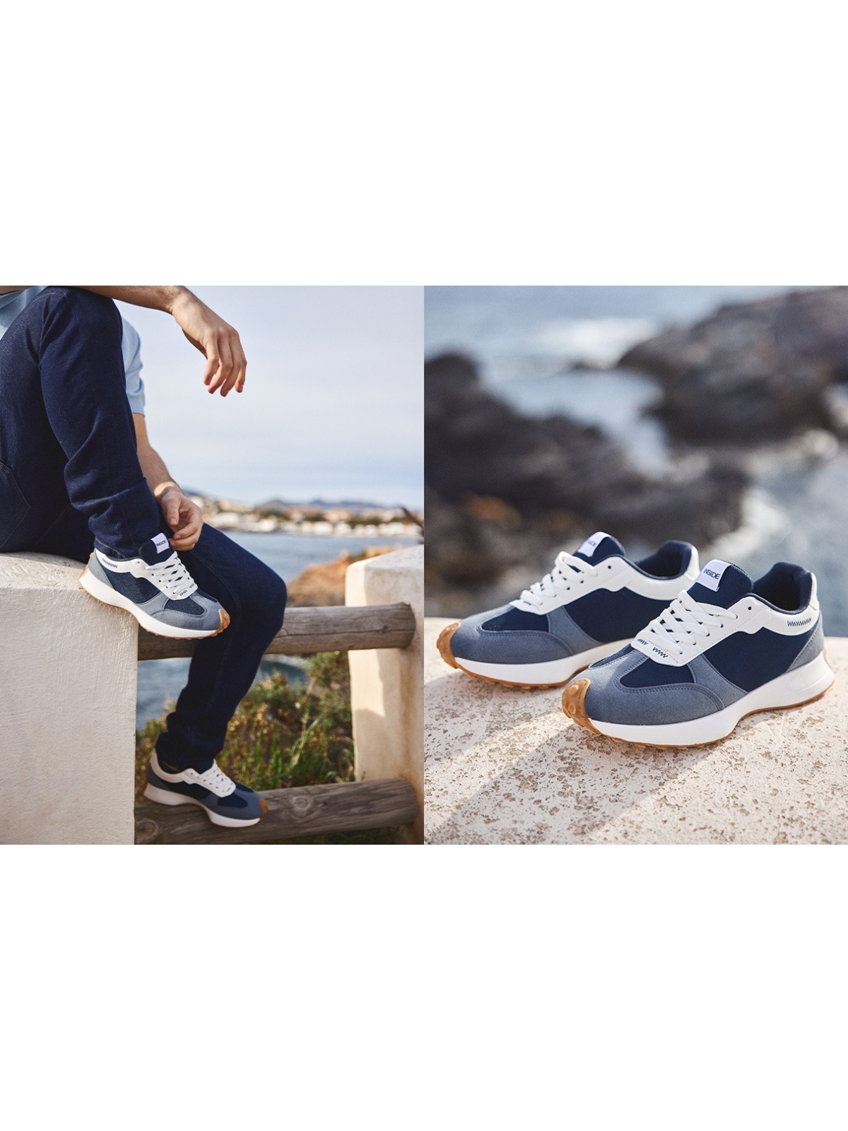  Low casual sneakers blue combined dark blue