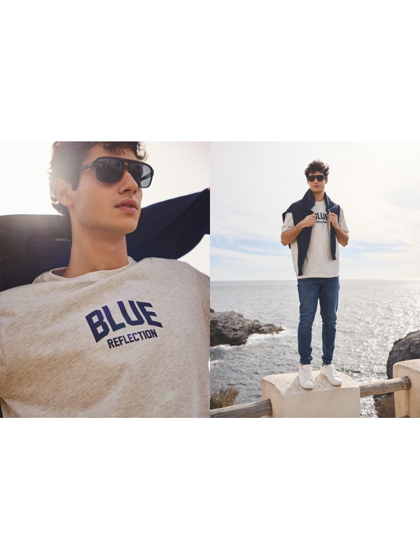  Basic Round Pullover blue